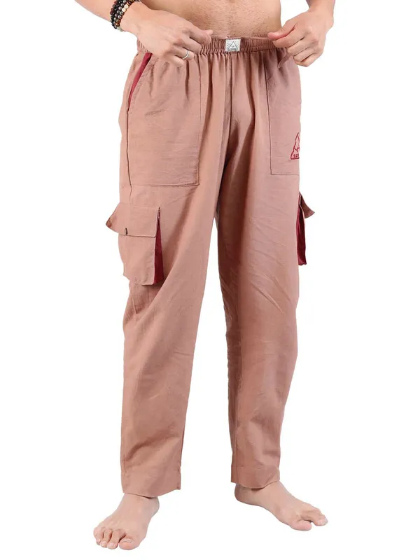 Satav_Men’s__cotton_trendy_brown_Pant