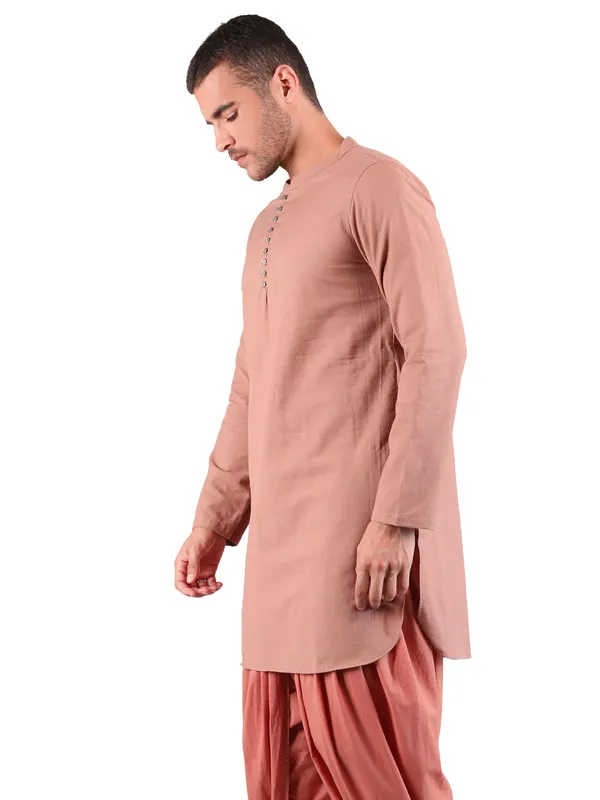 Satav_Men’s_cotton_trendy_Brown_color__Long_kurta