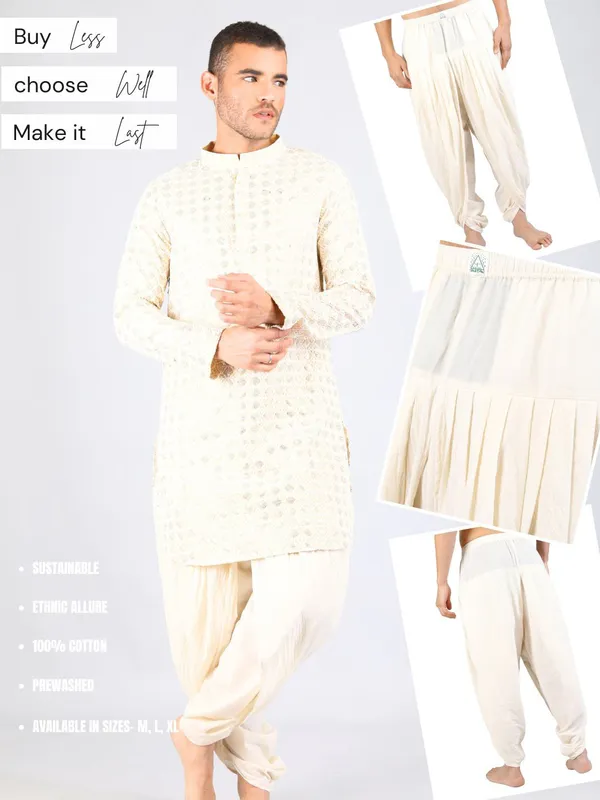 Satav_Pure_Cotton_Pull-on_Pleated_Dhoti_Pants,_Traditional_Yoga_Meditation_Festive_Wear