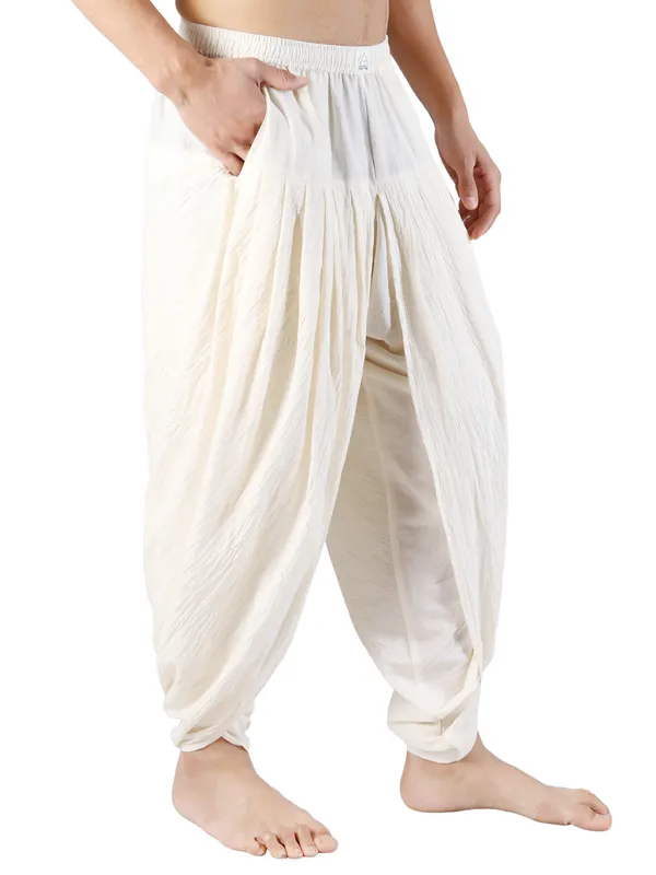 Satav_Pure_Cotton_Pull-on_Pleated_Dhoti_Pants,_Traditional_Yoga_Meditation_Festive_Wear