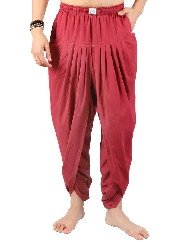 Satav_hand_woven_Cotton_Pull-on_Pleated_Dhoti_Pants,_Traditional_Festive_Wear