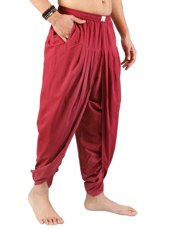 Satav_hand_woven_Cotton_Pull-on_Pleated_Dhoti_Pants,_Traditional_Festive_Wear