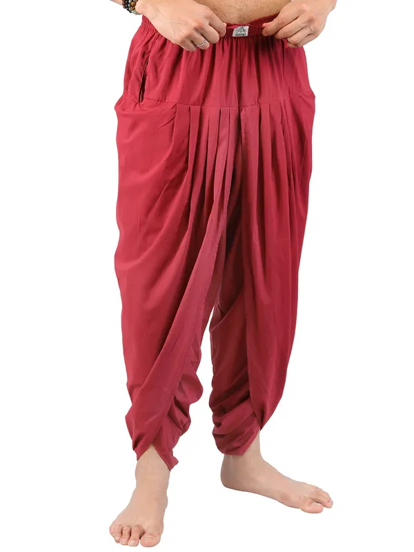 Satav_hand_woven_Cotton_Pull-on_Pleated_Dhoti_Pants,_Traditional_Festive_Wear