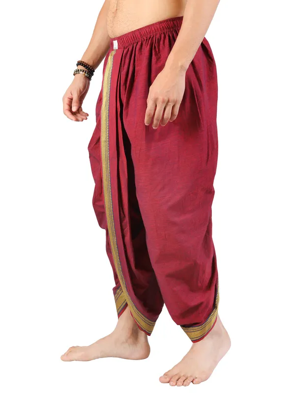 Satav_hand_woven_Cotton_Pull-on_Pleated_Dhoti_Pants,_Traditional_Festive_Wear_