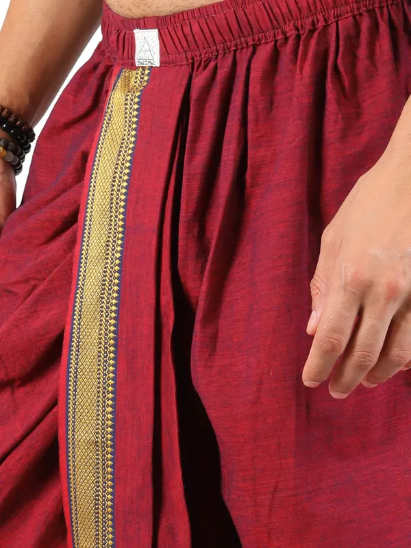 Satav_hand_woven_Cotton_Pull-on_Pleated_Dhoti_Pants,_Traditional_Festive_Wear_