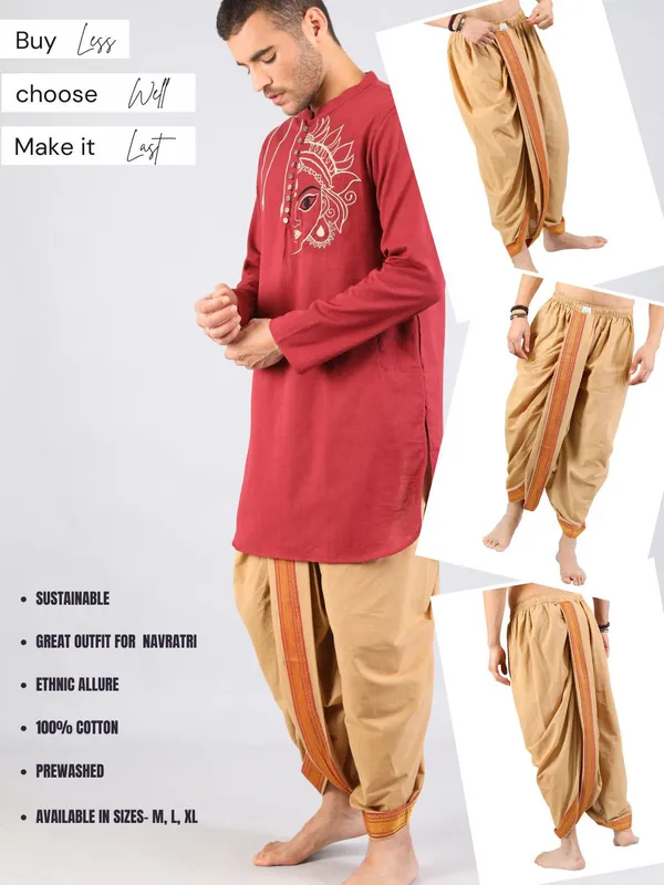 Satav_hand_woven_Cotton_Pull-on_Pleated_Dhoti_Pants,_Traditional_Festive_Wear_