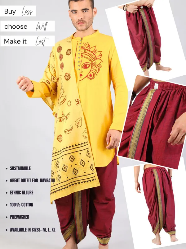 Satav_hand_woven_Cotton_Pull-on_Pleated_Dhoti_Pants,_Traditional_Festive_Wear_