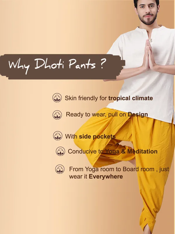 Yellow_Pure_Cotton_Regular_Dhoti_For_Mens