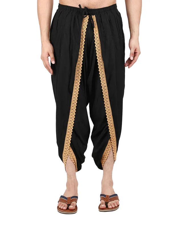 Black_Pure_Cotton_Regular_Dhoti_For_Mens