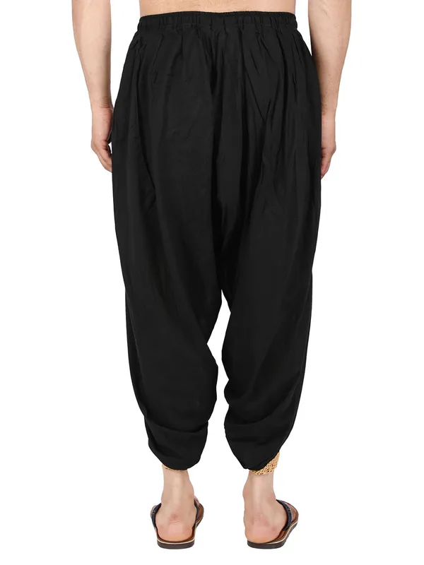 Black_Pure_Cotton_Regular_Dhoti_For_Mens