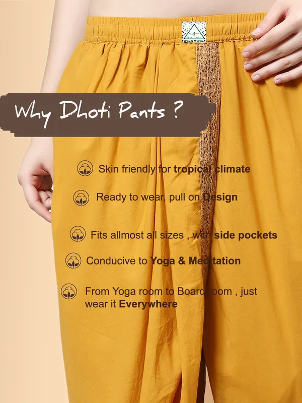 Yellow_Pure_Cotton_Regular_Dhoti_For_Women