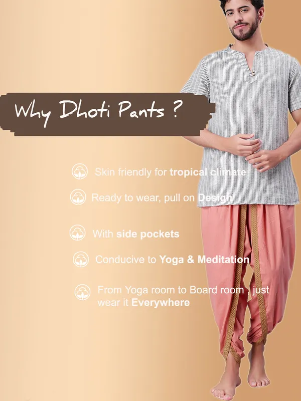 Saffron_Pure_Cotton_Regular_Dhoti_For_Mens