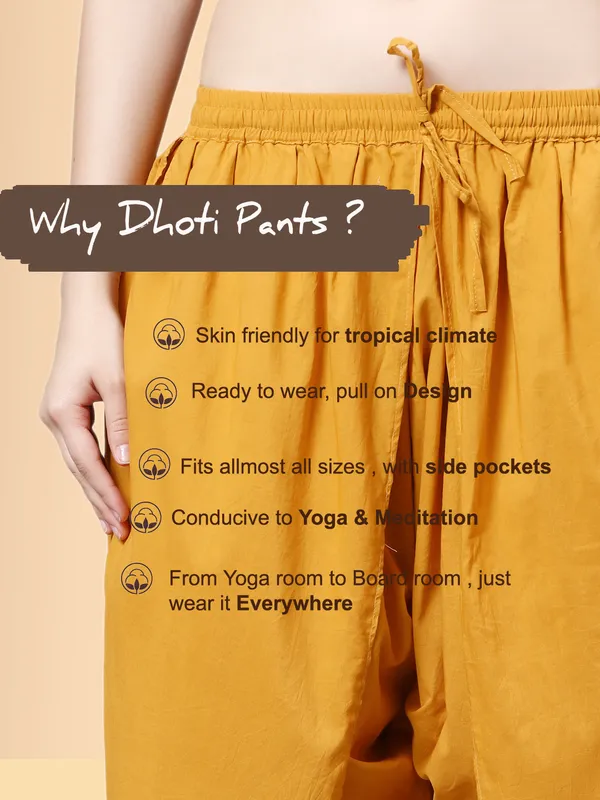 Yellow_Pure_Cotton_Regular_Dhoti_For_Women