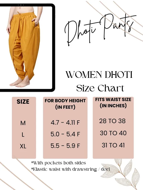 Yellow_Pure_Cotton_Regular_Dhoti_For_Women
