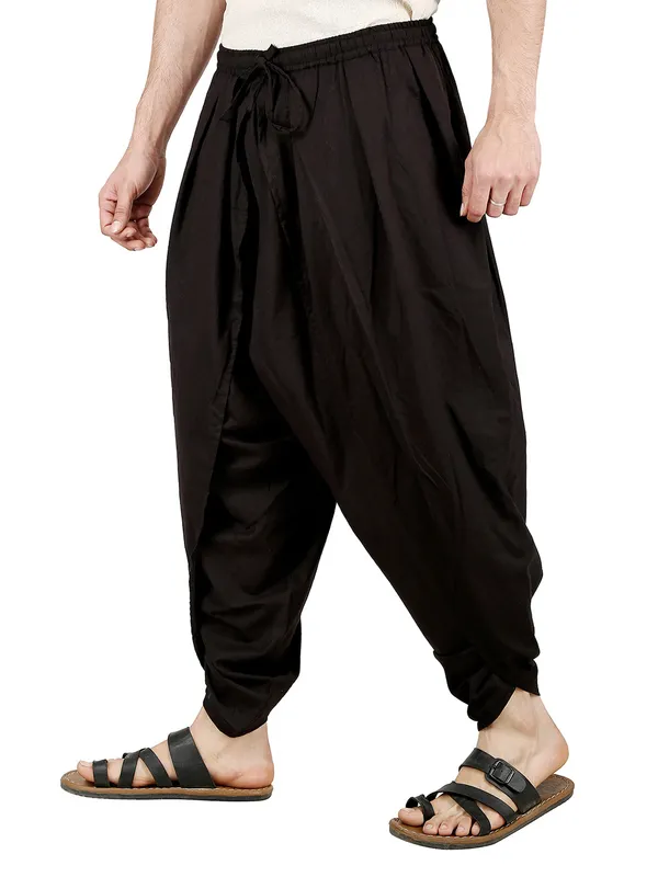 Black_Pure_Cotton_Regular_Dhoti_For_Mens