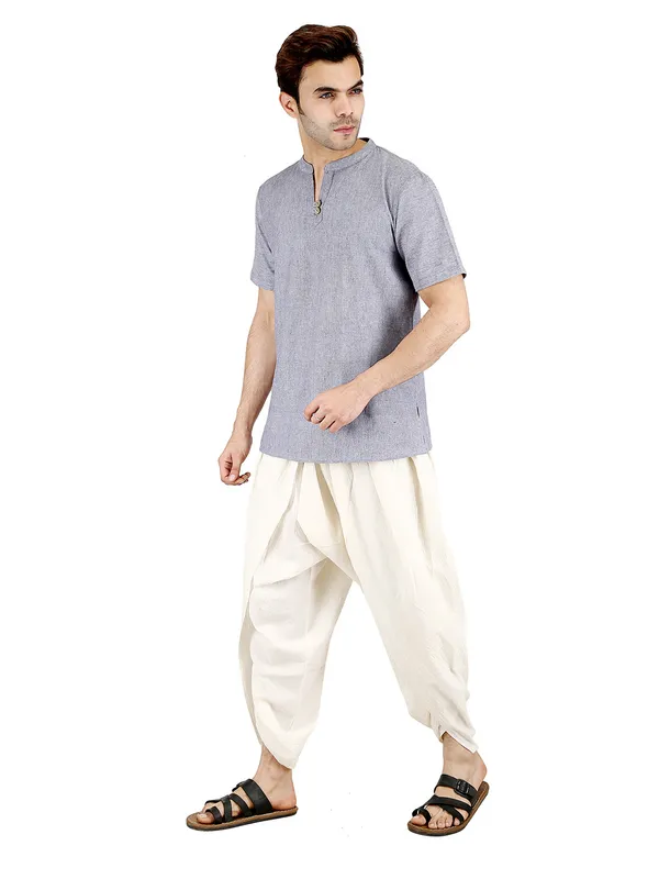 Off_White_Pure_Cotton_Regular_Dhoti_For_Mens