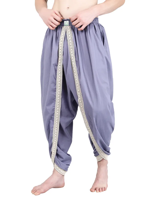 Grey_Men_Dhoti_Pants_with_Drawstring_Waist