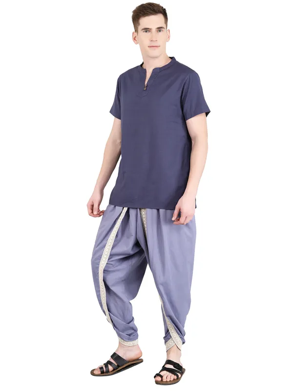 Grey_Men_Dhoti_Pants_with_Drawstring_Waist