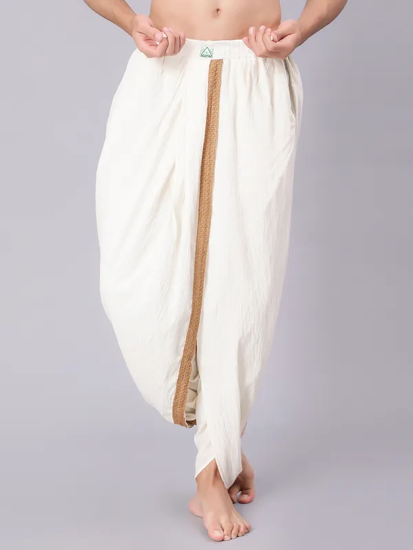 Off_White_Pure_Cotton_Regular_Dhoti_For_Mens