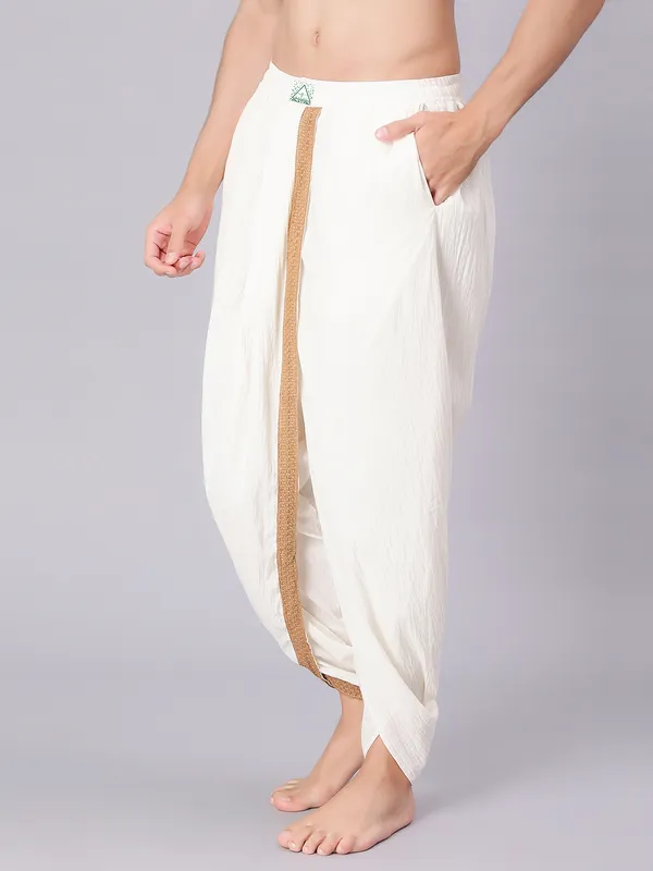Off_White_Pure_Cotton_Regular_Dhoti_For_Mens