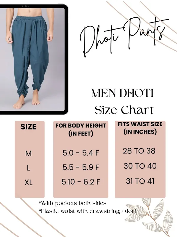 Teal__Pure_Cotton_Regular_Dhoti_For_Mens