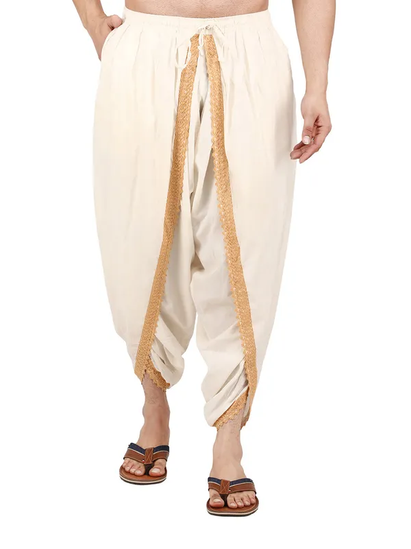 Off_White_Pure_Cotton_Regular_Dhoti_For_Mens