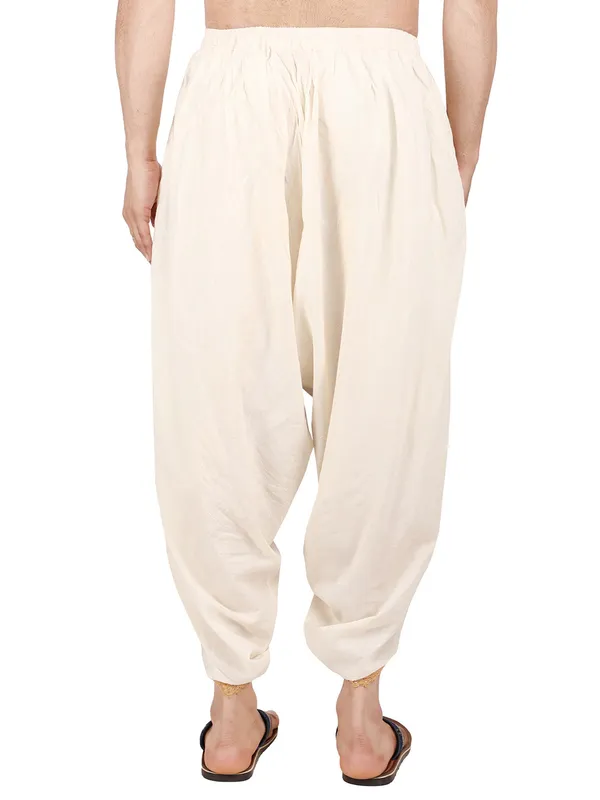 Off_White_Pure_Cotton_Regular_Dhoti_For_Mens