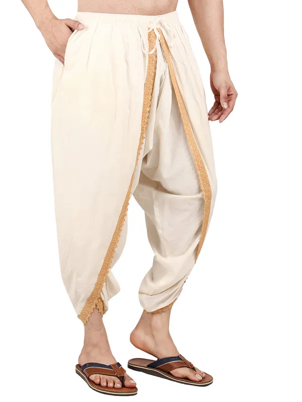 Off_White_Pure_Cotton_Regular_Dhoti_For_Mens