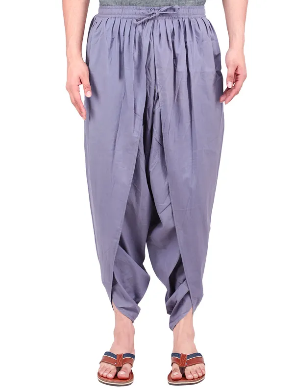 Grey_Men_Dhoti_Pants_with_Drawstring_Waist