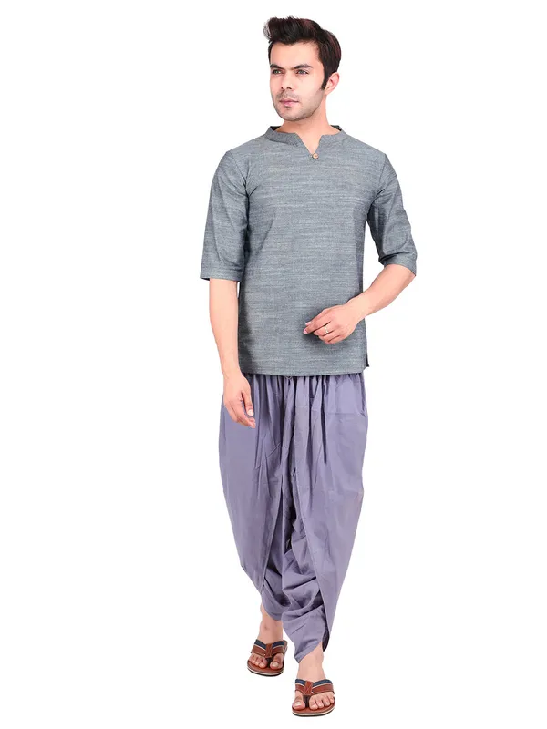 Grey_Men_Dhoti_Pants_with_Drawstring_Waist
