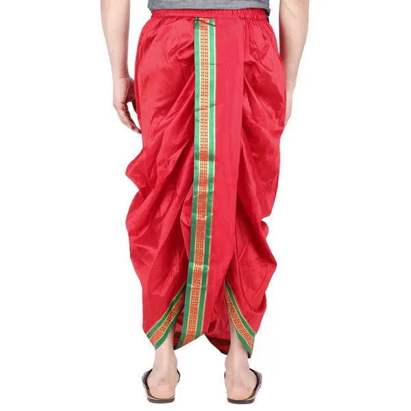 Red_Men_Dhoti_Pants_with_Drawstring_Waist
