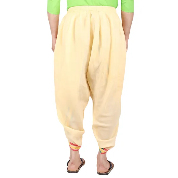 Yellow_Men_Dhoti_Pants_with_Drawstring_Waist