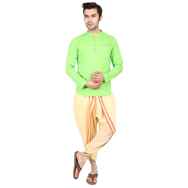 Yellow_Men_Dhoti_Pants_with_Drawstring_Waist