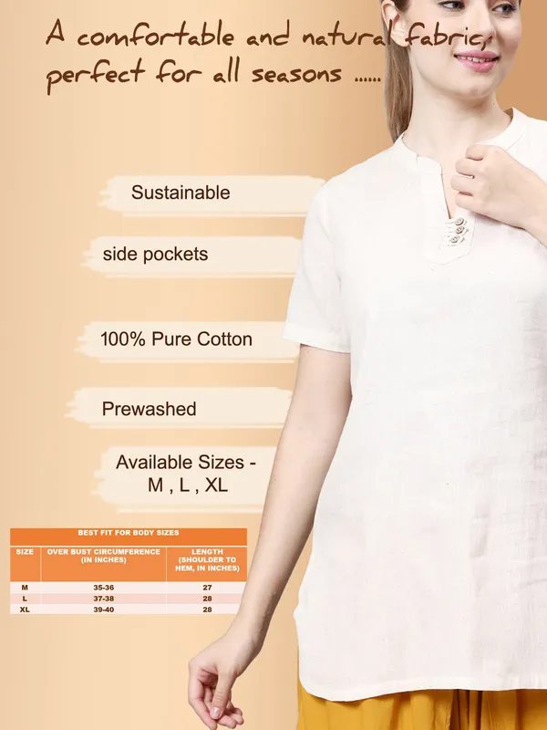 Off_White_Pure_Cotton_Regular_Kurta_For_Women