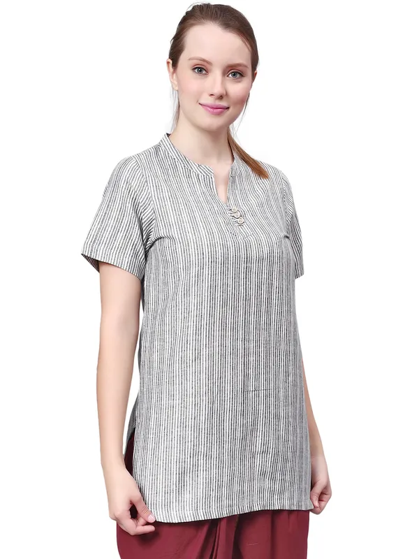 Black_Pure_Cotton_Regular_Kurta_For_Women