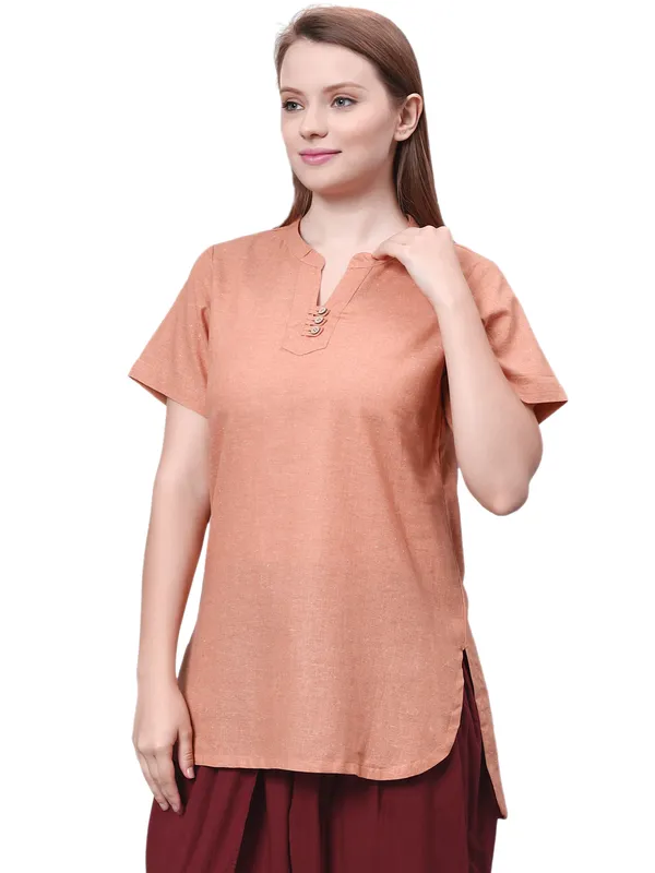 Saffron_Pure_Cotton_Regular_Kurta_For_Women