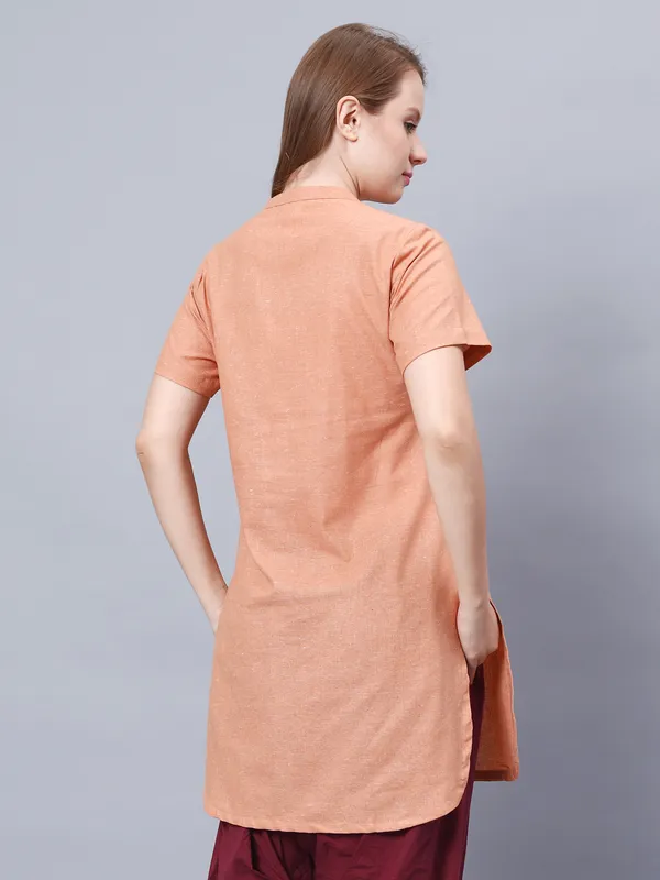 Saffron_Pure_Cotton_Regular_Kurta_For_Women