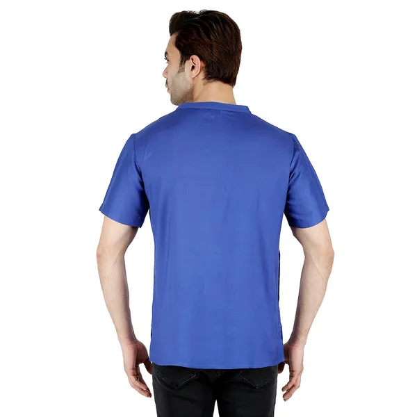 Blue_Men_Rayon_Short_Kurta_With_Short_Sleeves