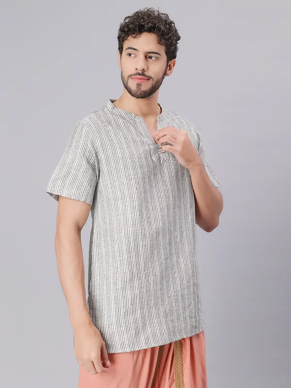 Black_Pure_Cotton_Regular_Kurta_For_Mens