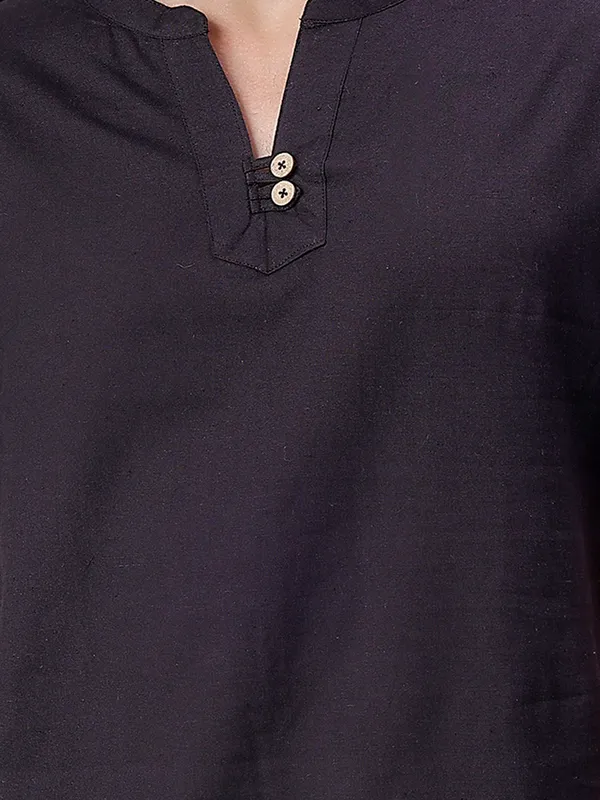 Black_Pure_Cotton_Regular_Kurta_For_Mens