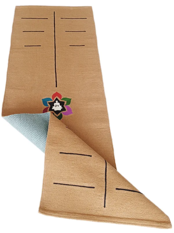 Brown_100%_Cotton_High_Density_Anti-Skid_Yoga_Mat