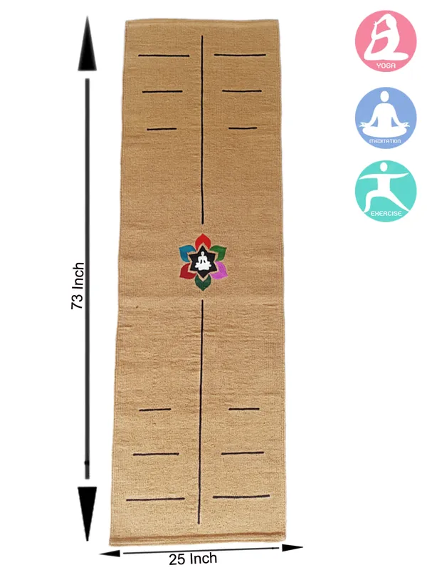 Brown_100%_Cotton_High_Density_Anti-Skid_Yoga_Mat