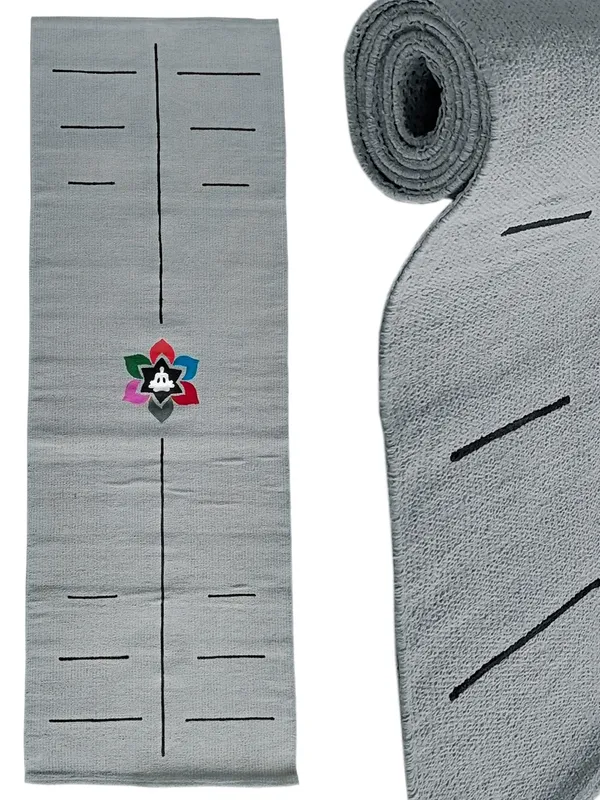 Grey_100%_Cotton_High_Density_Anti-Skid_Yoga_Mat