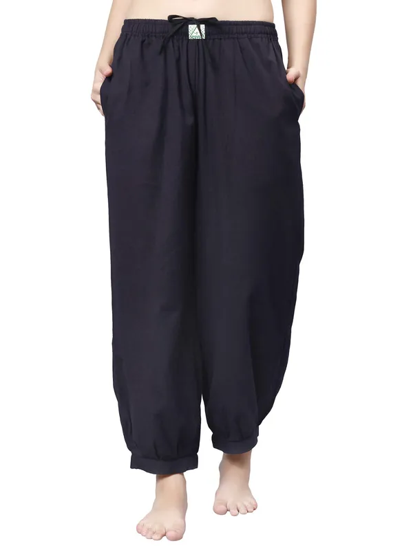 Black_Pure_Cotton_Regular_Yoga_Pant_For_Women