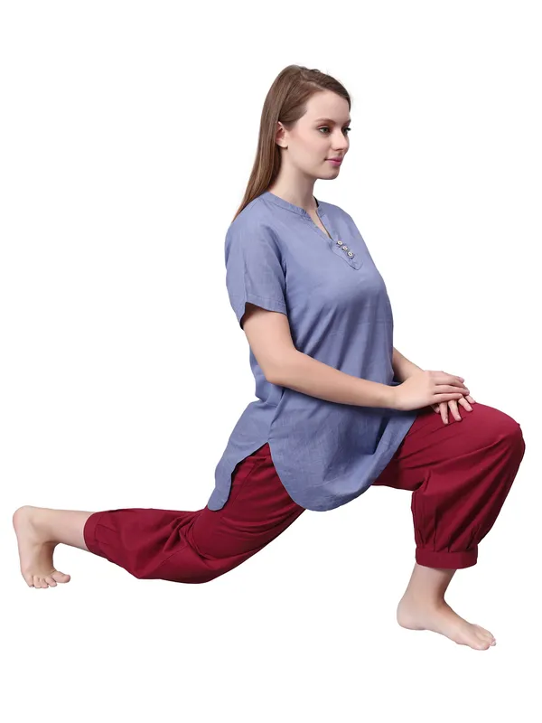 Maroon_Pure_Cotton_Regular_Yoga_Pant_For_Women
