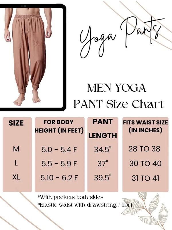 Brown_Pure_Cotton_Regular_Yoga_Pant_For_Mens