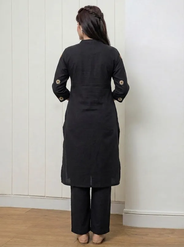 Black_Embroidered_Cotton_Flex_Kurta_and_Pant_Set