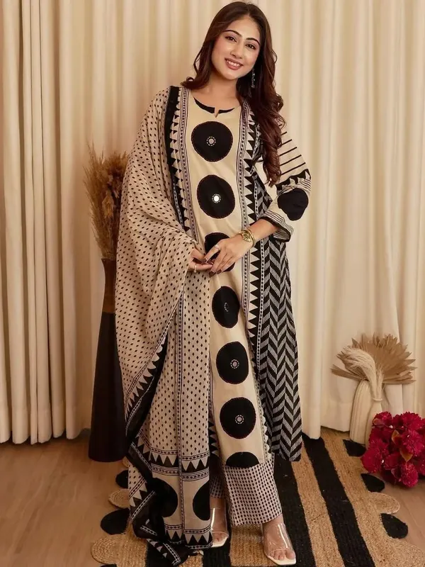 Women_Printed_Regular_Mirror_Work_Kurta_with_Trousers_&_With_Dupatta