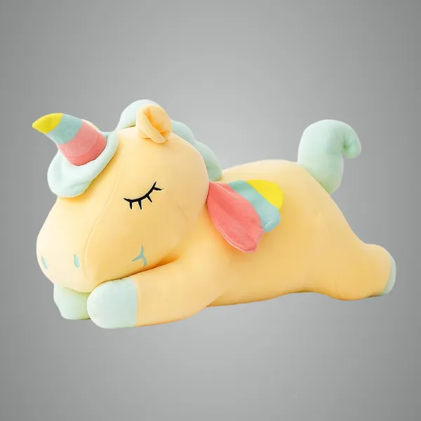Yellow_&_Mint_Green_Cute_Unicorn_Plush_Pillow,_Soft_Stuffed_Animal_Toy,_Decorative_Cushion_(40_Cm)