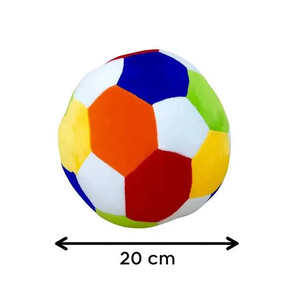 Multicolour_Hexagon_Pattern_Soft_Plush_Soccer_Ball_Indoor_Play_Toy_(20_Cm)